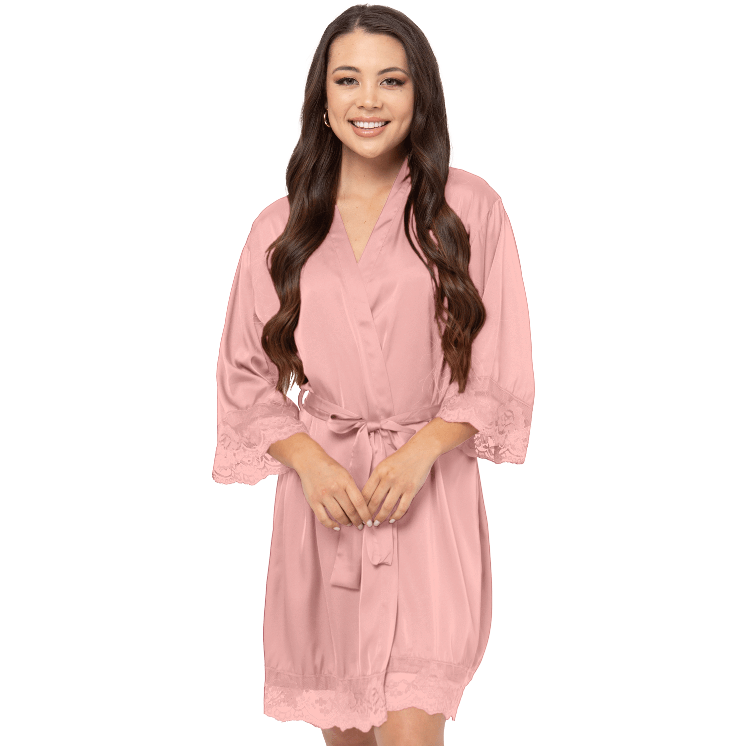 Silky Lace Robes-Front Initial