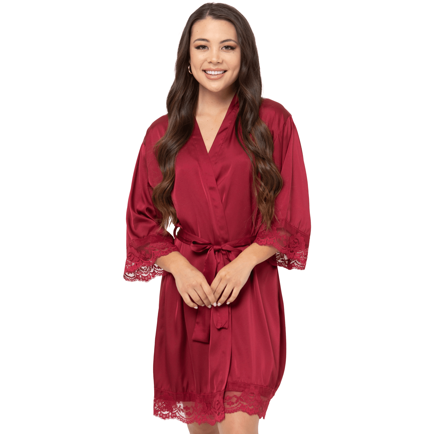 Silky Lace Robes-Front Initial