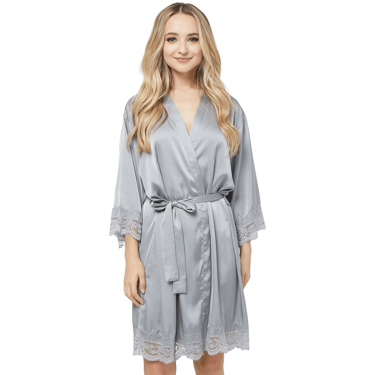 Silky Lace Robes-Front Initial