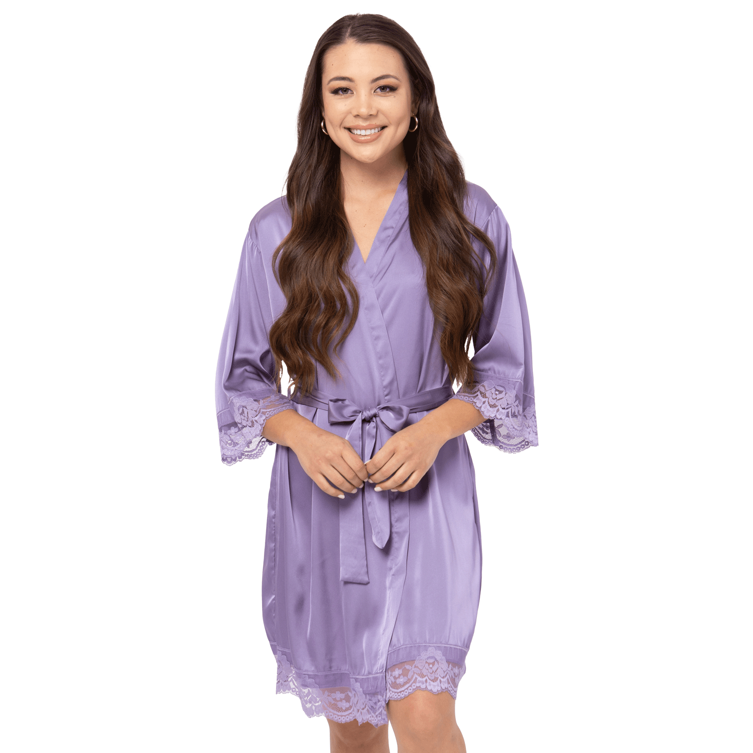 Silky Lace Robes-Front Initial