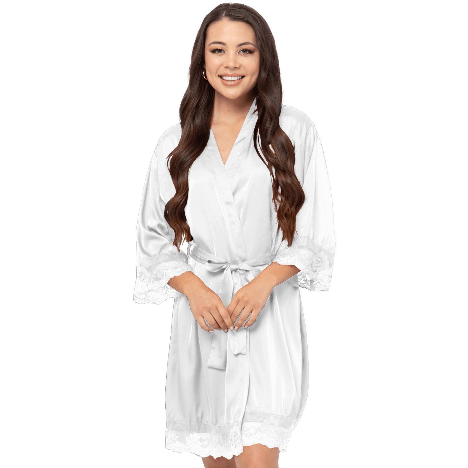 Silky Lace Robes-Front Initial