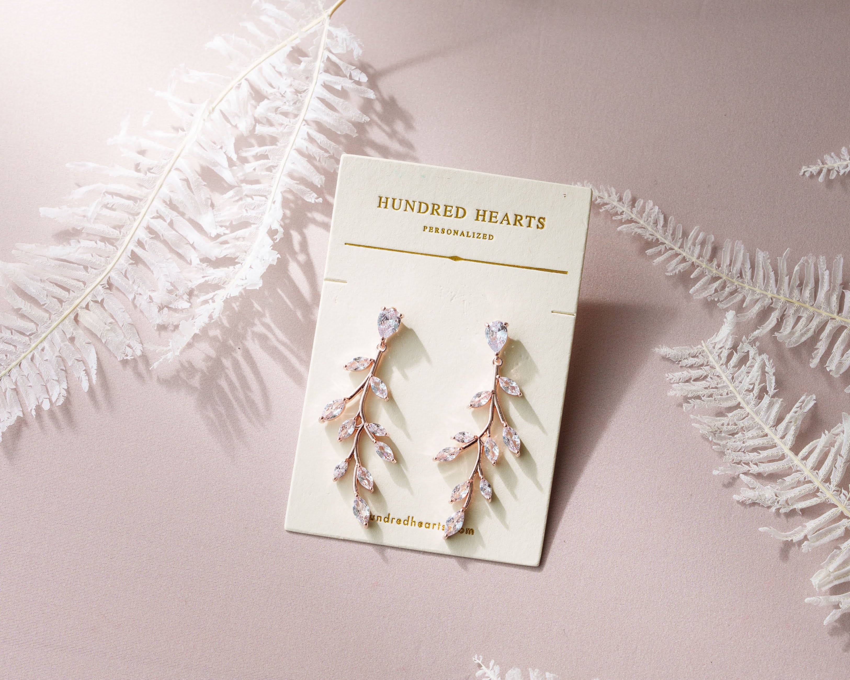 Bridal Leaf Drop Earrings