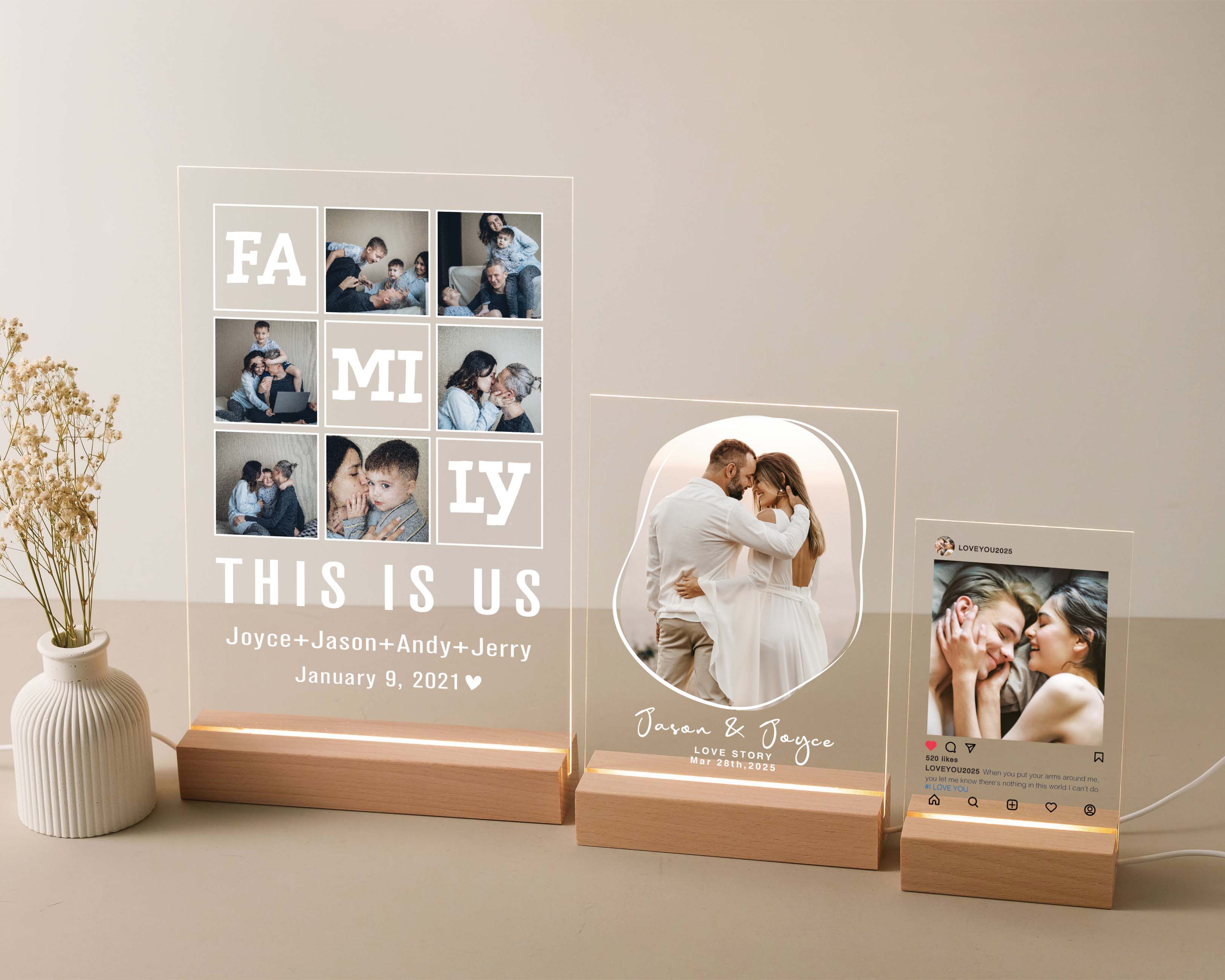 Light Up Picture Frame for Family