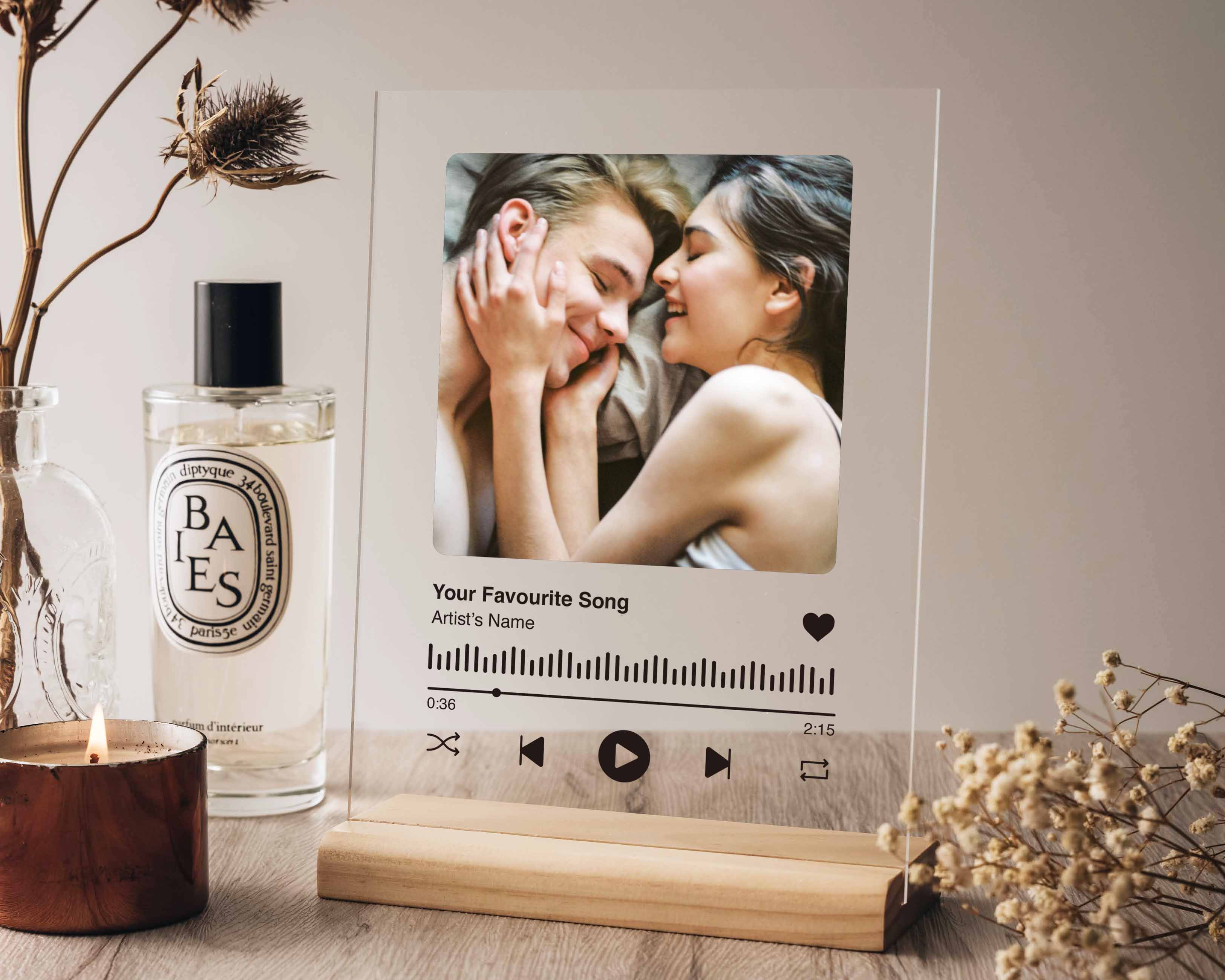 Acrylic Picture Song Plaque for Couple