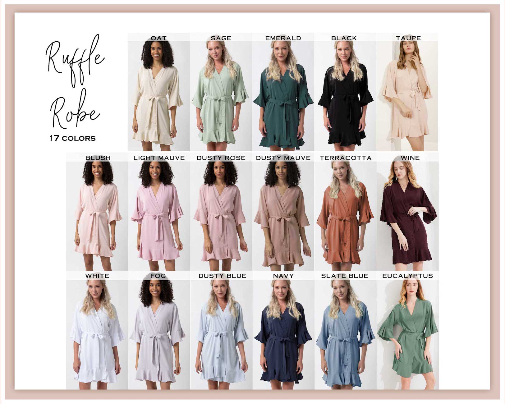 Personalized Ruffle Bridal Party Robes