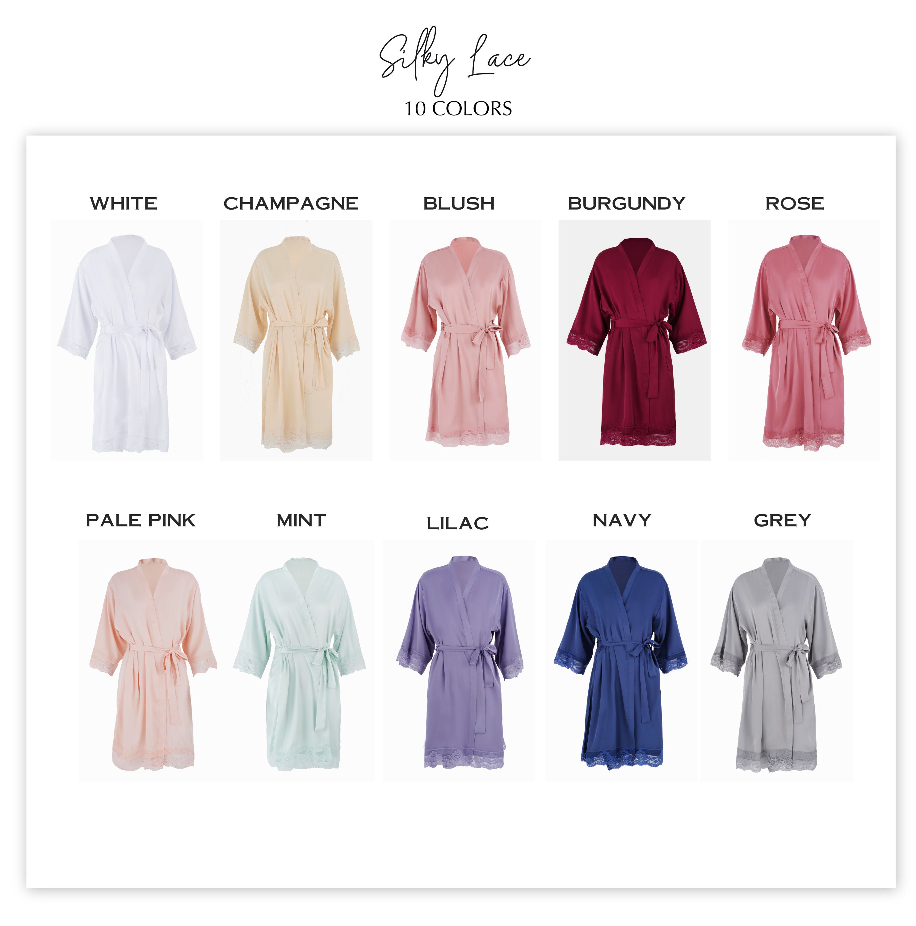 Satin Lace Bridesmaid Robes