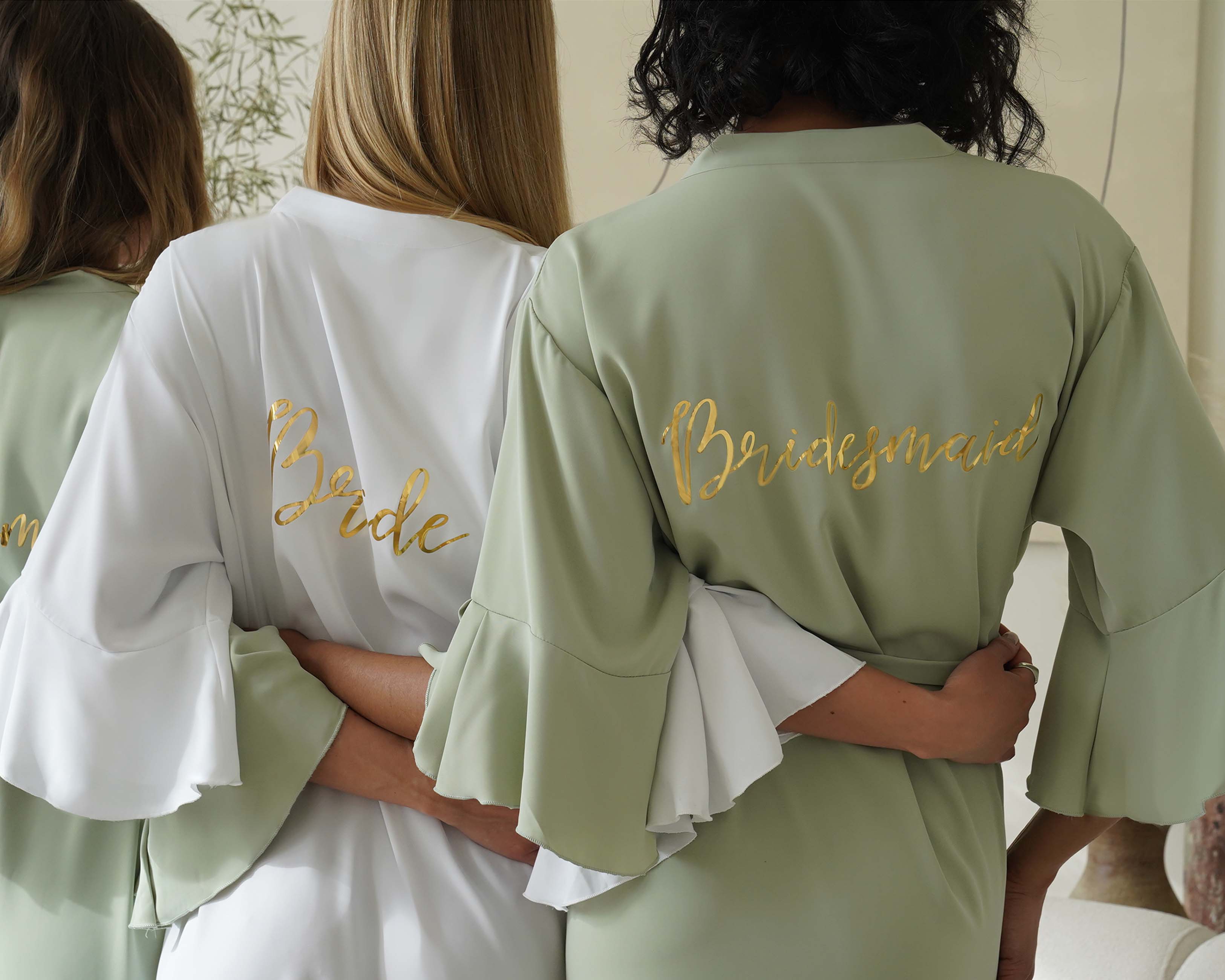 Ruffle Bridal Party Robes  - Fit Most