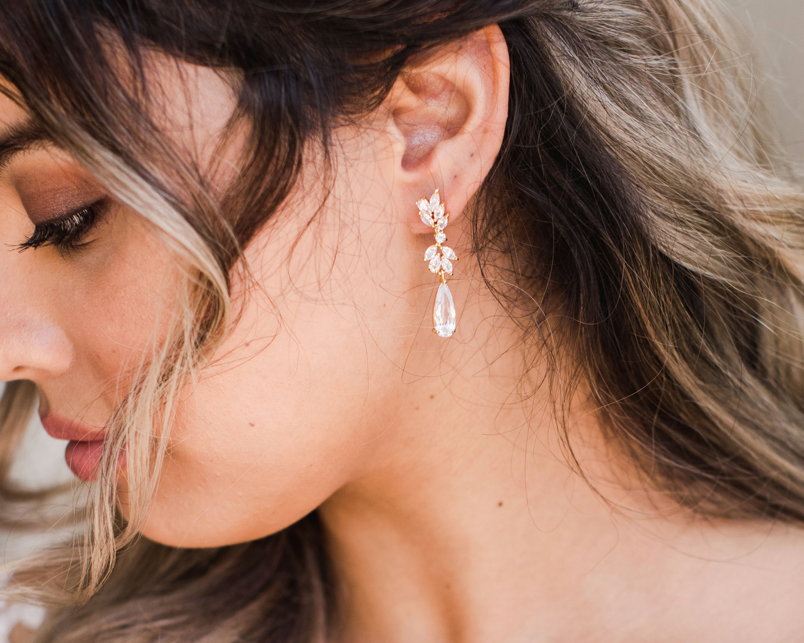 Crystal Bridal Drop Earrings