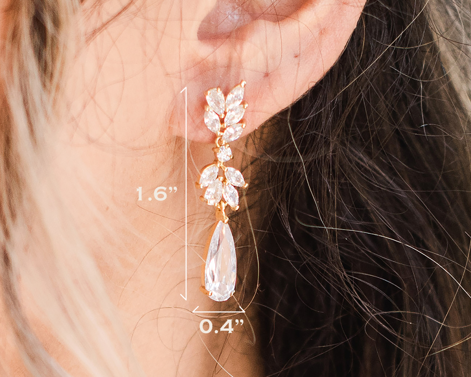 Crystal Bridal Drop Earrings