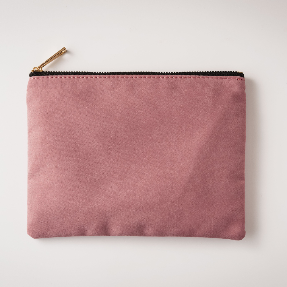 Suede Makeup Bag