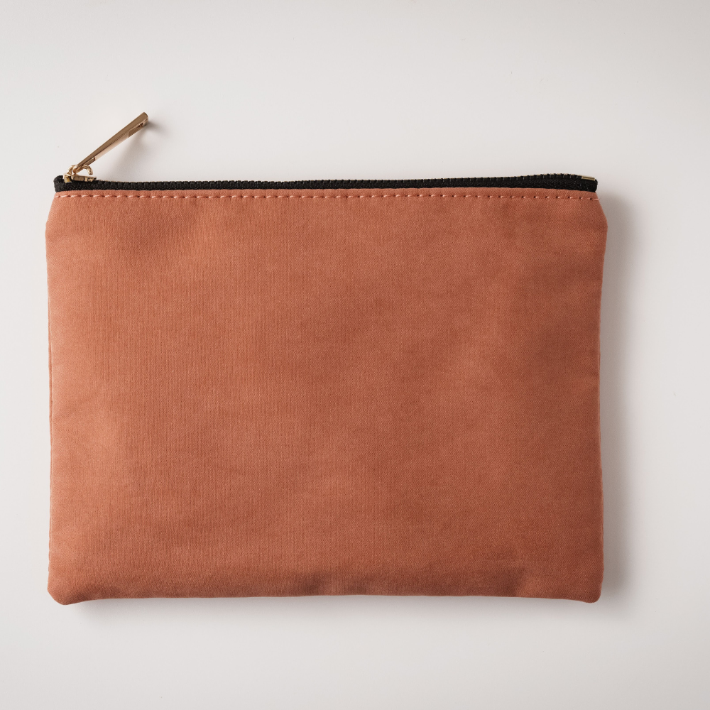 Suede Makeup Bag