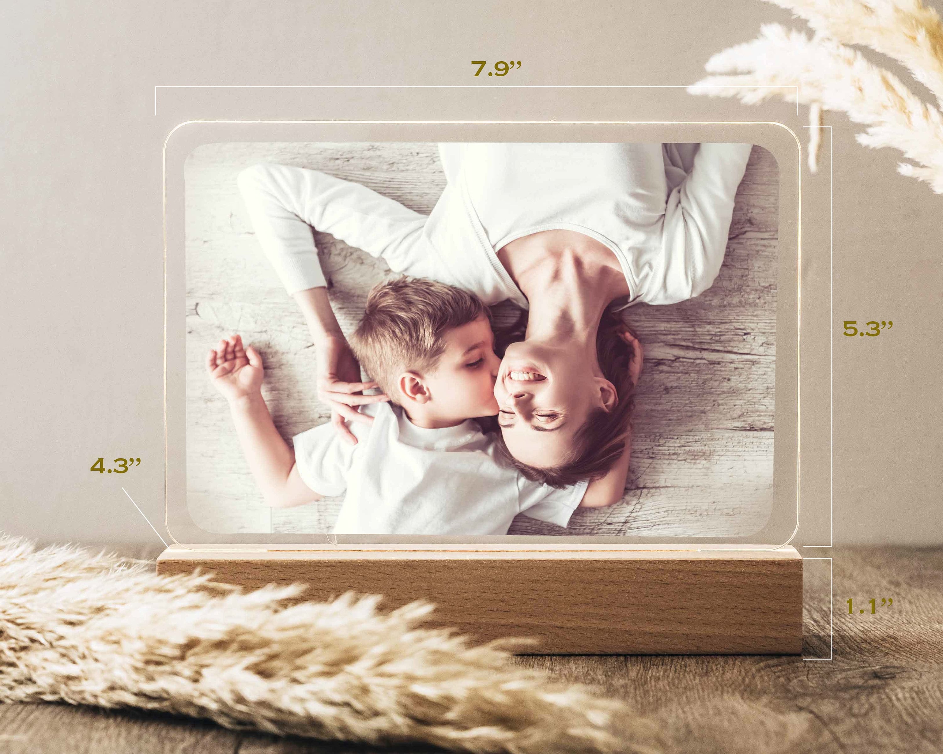 Custom Photo Gifts, Family Picture Night Light, Personalized Photo Gift, Custom Photo Frame, Unique Family Gifts, Mom Christmas Gifts