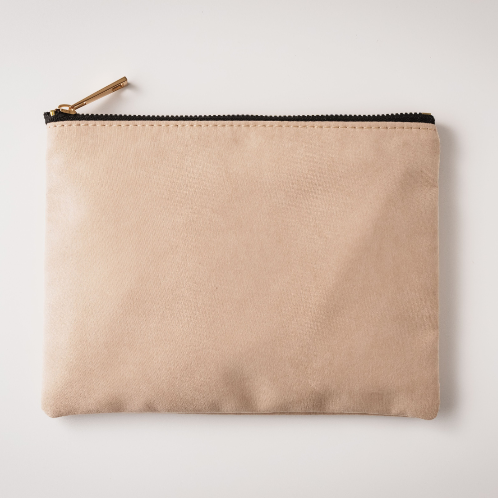 Suede Makeup Bag