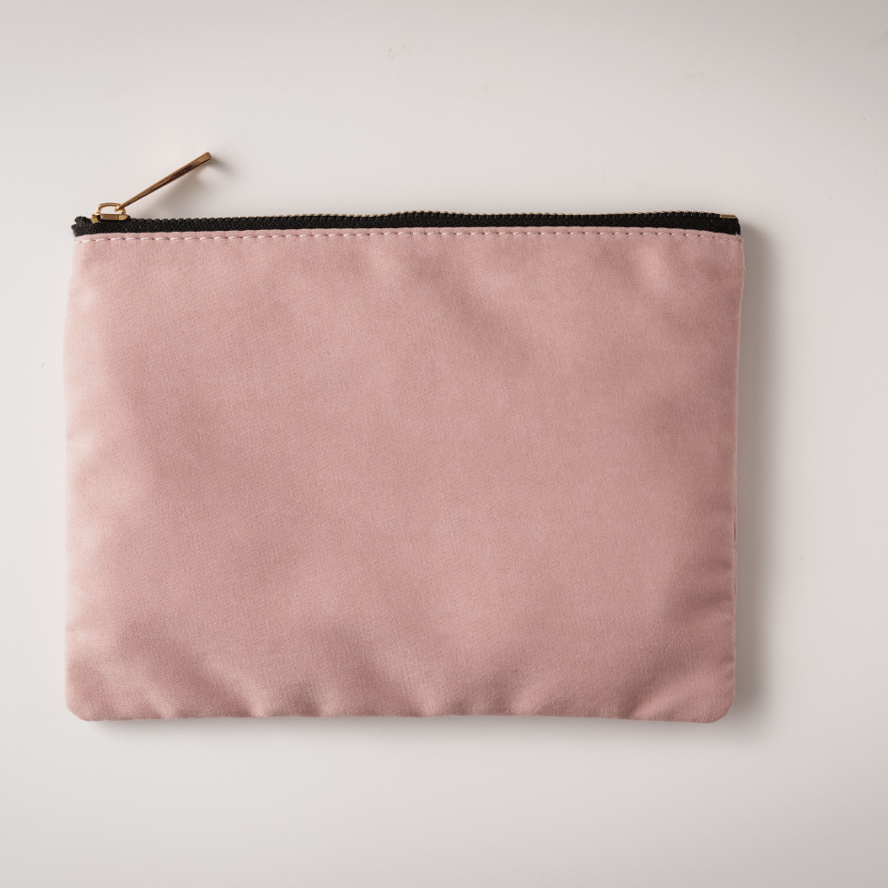 Suede Makeup Bag