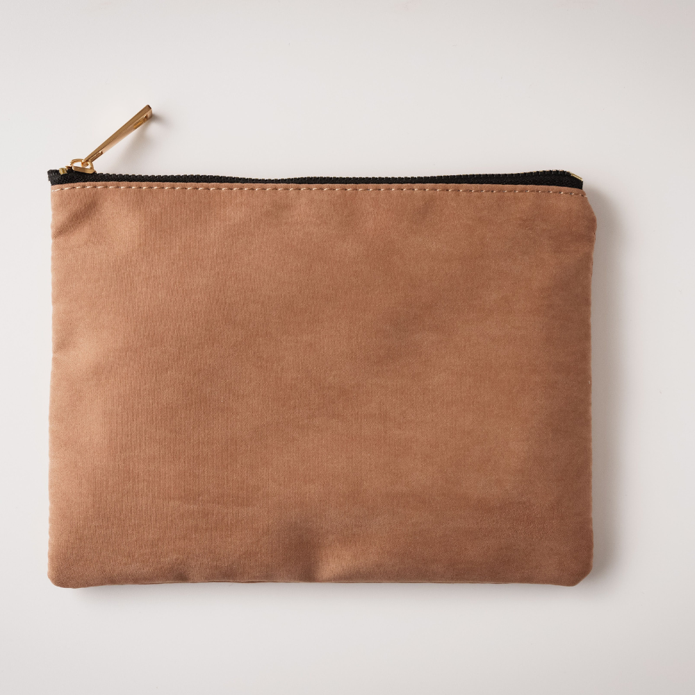 Suede Makeup Bag