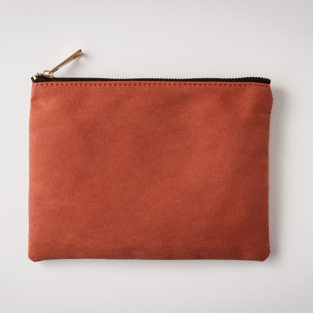 Suede Makeup Bag