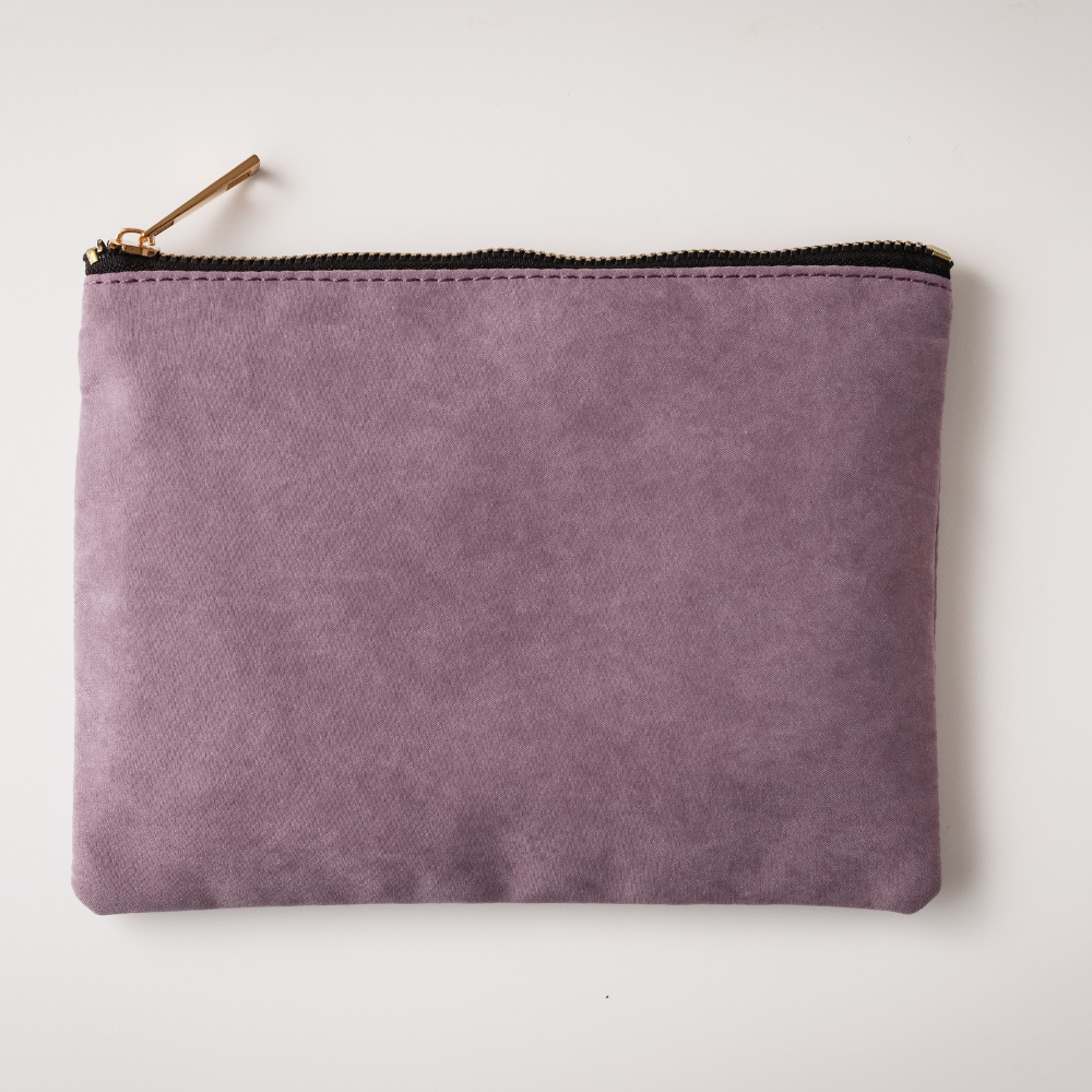 Suede Makeup Bag