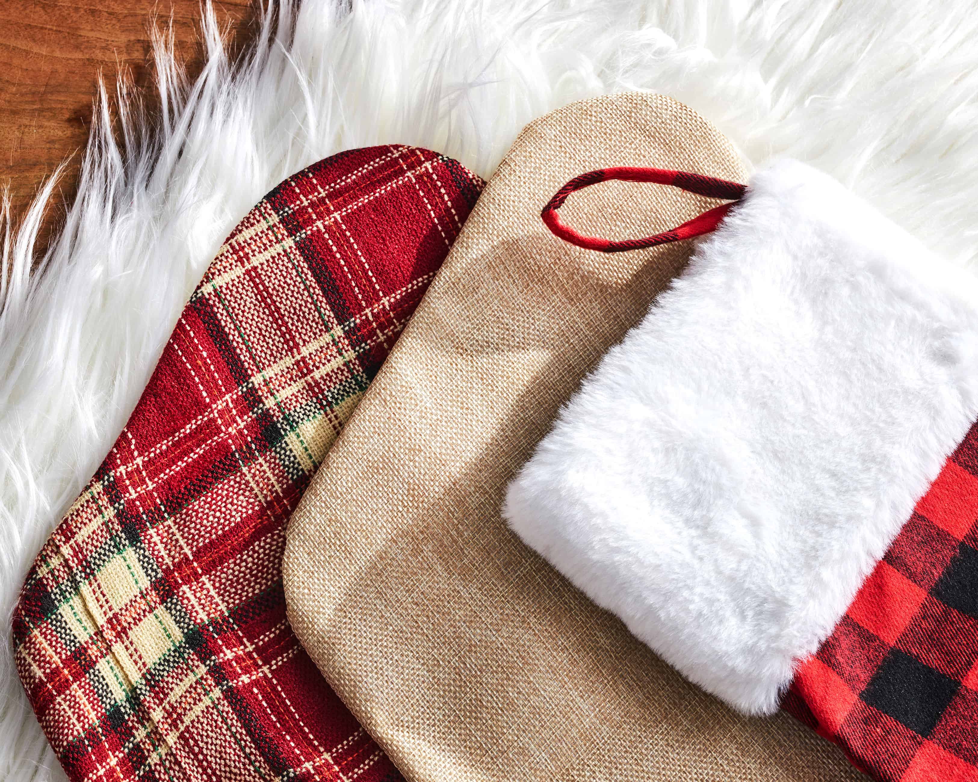 Personalized buffalo plaid stockings - Hundred Hearts