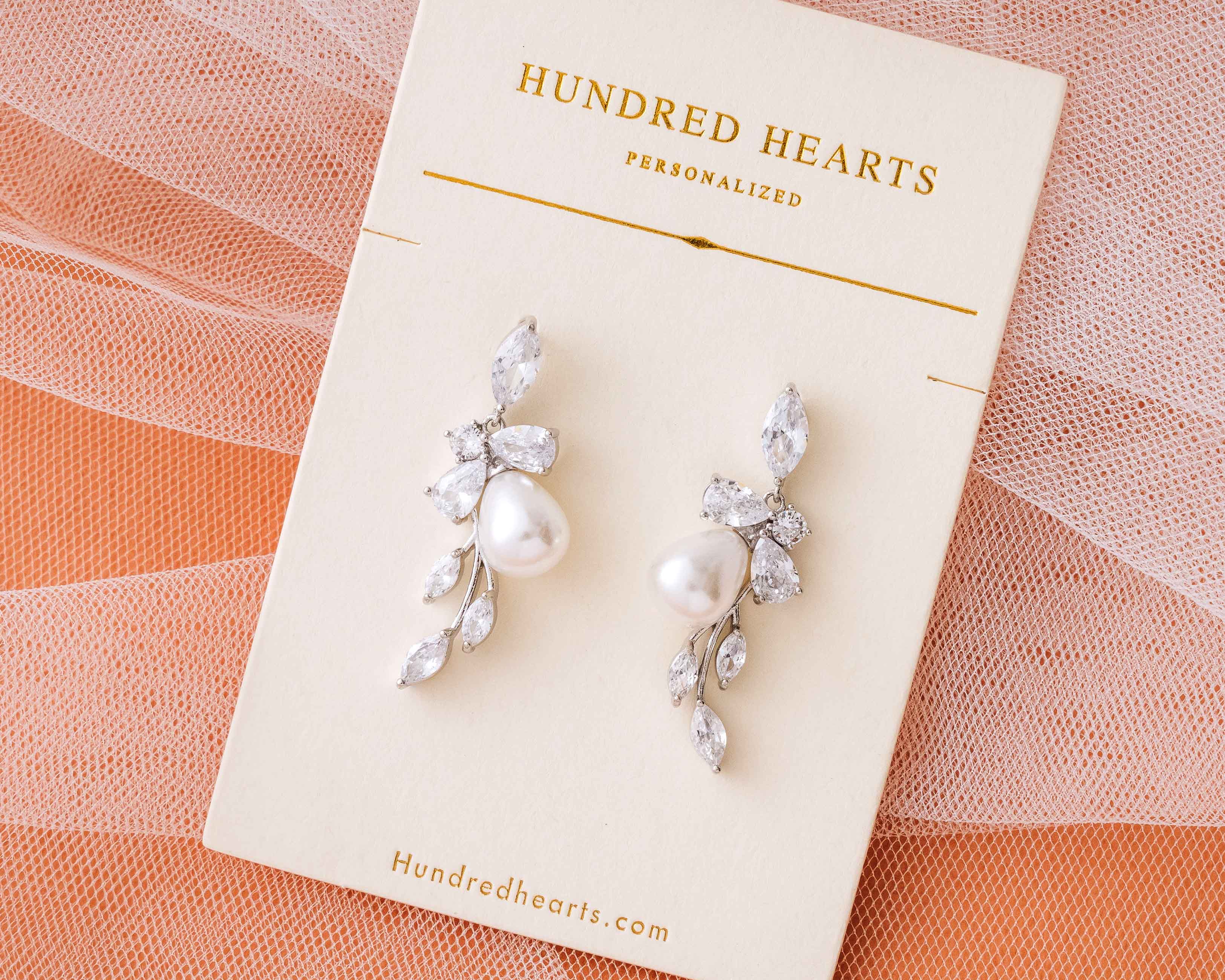 Silver Wedding Pearl Earrings - The perfect bridal earrings.